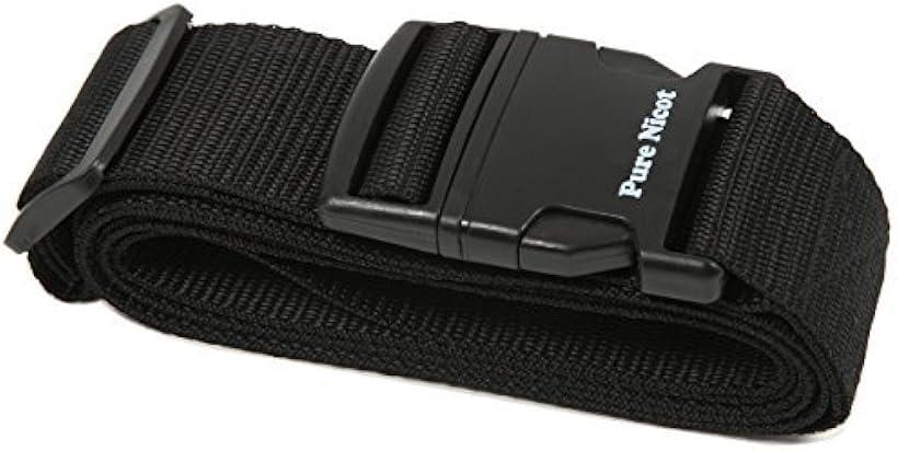 スーツケースの開放防止 ワンタッチ式 スーツケースベルト 旅行の必須アイテム 旅行用品 旅行便利グッズ(ブラック)