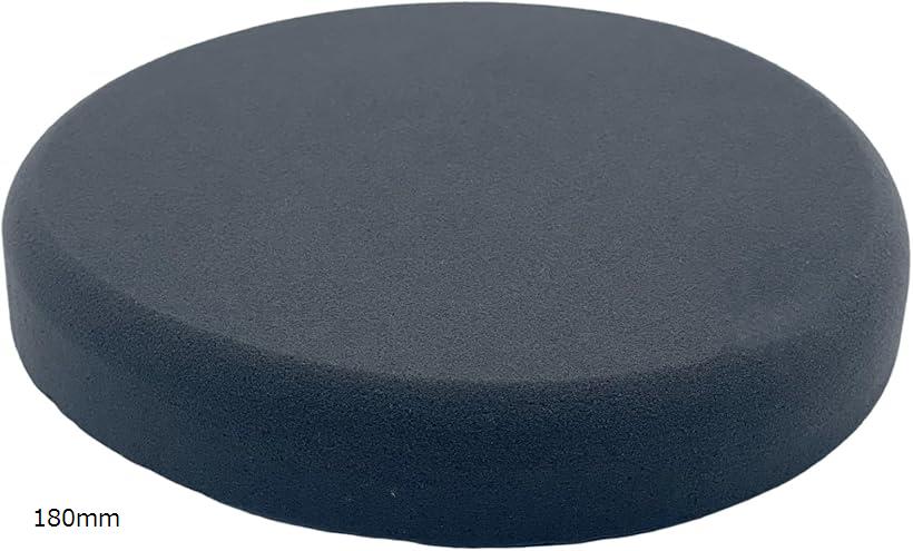 スポンジバフ ポリッシャー 電動 研磨 鏡面仕上げ つや出し ワックスがけ (ブラック, 180mm)