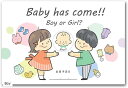 ジェンダーリビール カード 男の子 女の子 事前購入 性別 発表 3枚セット 子ども(Boy)