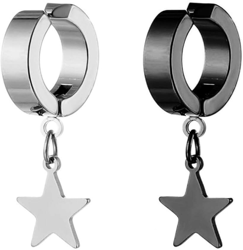 バリエーションコード : 2bjo4ou23u商品コード2bjo4wp4jo商品名イヤーカフ 星 スター シンプル 両耳用2つ入り 六芒星 ステンレス 垂れ下がり ピアス穴不要 痛くない フェイクピアスブランドAREUMカラーシルバー x ブラックピアス穴不要のイヤーカフタイプ。ピアス穴が開いていなくても挟むだけなので、簡単に着脱可能なお手軽なフェイクピアス。サイズ：リング外径 約1.7cm / リング幅：約0.5cm素材：ステンレス合金 / サビや汚れに強く耐久性抜群。アレルギーが出にくいのも特徴です。両耳用2つ入り見た目はピアスと同様です。仕事や学校でピアスが開けられない方、これからピアス穴をあけようと考えている方などにおススメです。ブランド AREUM※ 他ネットショップでも併売しているため、ご注文後に在庫切れとなる場合があります。予めご了承ください。※ 品薄または希少等の理由により、参考価格よりも高い価格で販売されている場合があります。ご注文の際には必ず販売価格をご確認ください。※ 沖縄県、離島または一部地域の場合、別途送料の負担をお願いする場合があります。予めご了承ください。※ お使いのモニタにより写真の色が実際の商品の色と異なる場合や、イメージに差異が生じることがあります。予めご了承ください。※ 商品の詳細（カラー・数量・サイズ 等）については、ページ内の商品説明をご確認のうえ、ご注文ください。※ モバイル版・スマホ版ページでは、お使いの端末によっては一部の情報が表示されないことがあります。すべての記載情報をご確認するには、PC版ページをご覧ください。「ご使用時のご注意」・お肌に異常が生じていないかよく注意してご使用ください。使用中または使用後に赤み、はれ、かゆみ、刺激等の異常が現れた場合、またはお肌に合わないと感じた場合は、直ちに使用を中止し、医師等の専門医にご相談ください。・本製品はすべての方にアレルギー反応が起こらないことを保証するものではありません。