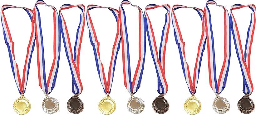 金メダル 銀メダル 銅メダル メダルセット 運動会 幼稚園 ご褒美 優勝メダル (金3枚銀3枚銅3枚合計9枚セット)