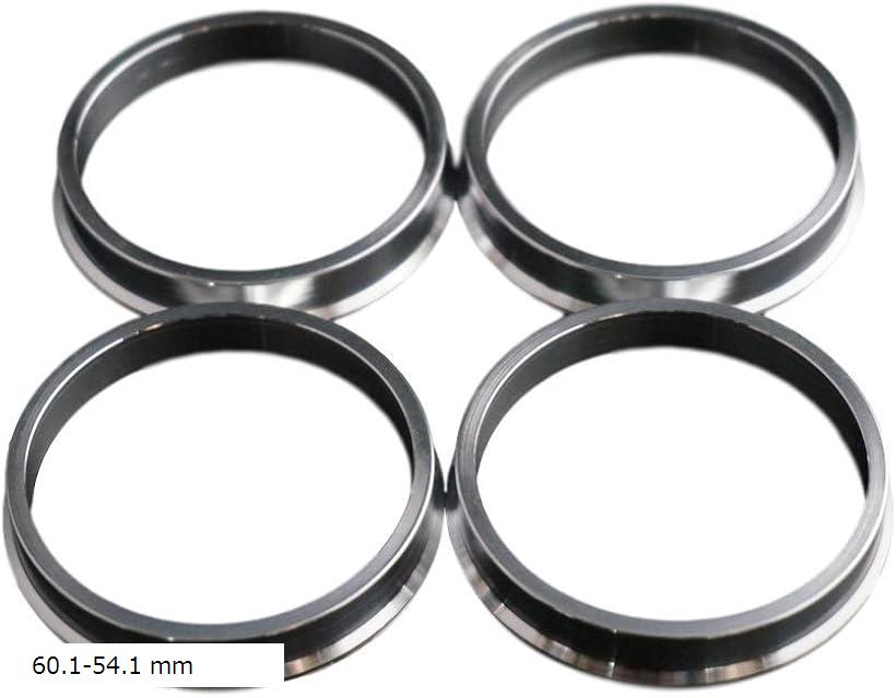 【楽天ランキング1位入賞】鍛造 アルミ製 ツバ 付き ハブリング 60.1 - 54.1mm 4枚 セット(60.1-54.1 mm)