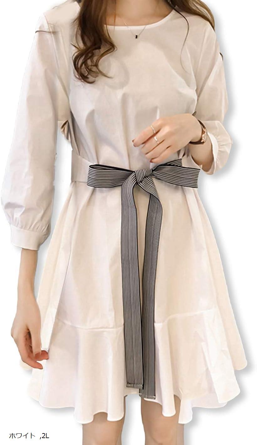 レディース ワンピース ドレス (ホワイト, 2L)