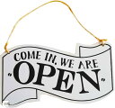 【楽天ランキング1位入賞】OPEN CLOSED 看板 木製 開店 閉店 ウッド インテリア 店舗 営業中 サイン オープン クローズ プレート(白色)