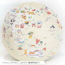 テレット ぎゅっと抱きしめられる地球儀 Lサイズ アンティーク ベージュ系 英語 クッション Made in JAPAN(ベージュ(ブラウン), Lサイズ (直...