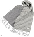 エレンシア カシミヤブレンド リバーシブル マフラー レディース メンズ UVカット98%以上 チェック 30x186cm 160g 全13色(グレー)