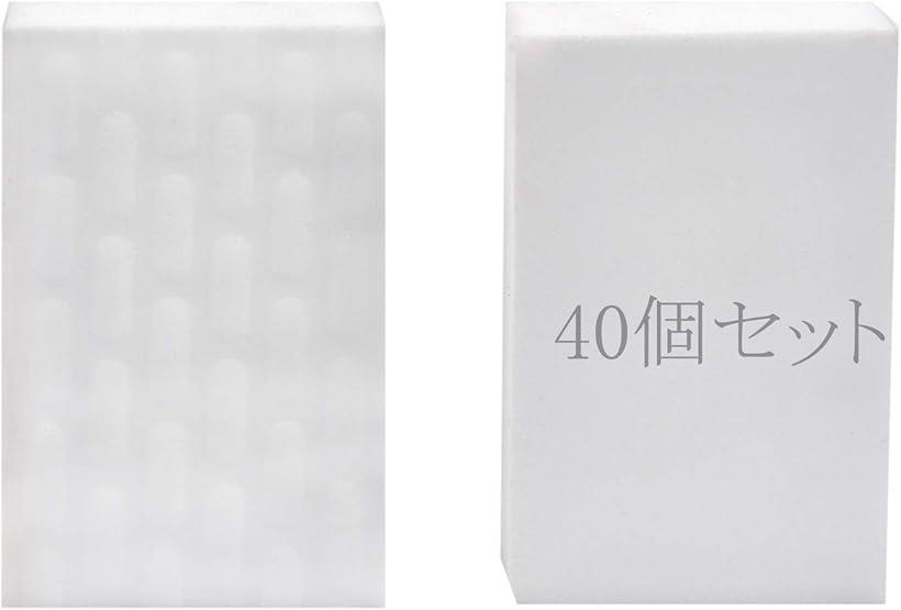 メラミンスポンジ 洗剤いらない 2倍圧縮タイプ 40個入り 緻密 (M-40)