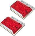 【全商品P5倍★5/9 20時～】morytrade マーカーランプ LEDマーカー24vトラック用 LED サイド マーカー 24V トラック ランプ ステー 赤 レッド 2個