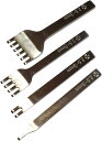 平目打ち レザークラフト 工具 かがり縫い 白鋼 a062(4本セット、刃幅2.5mm)