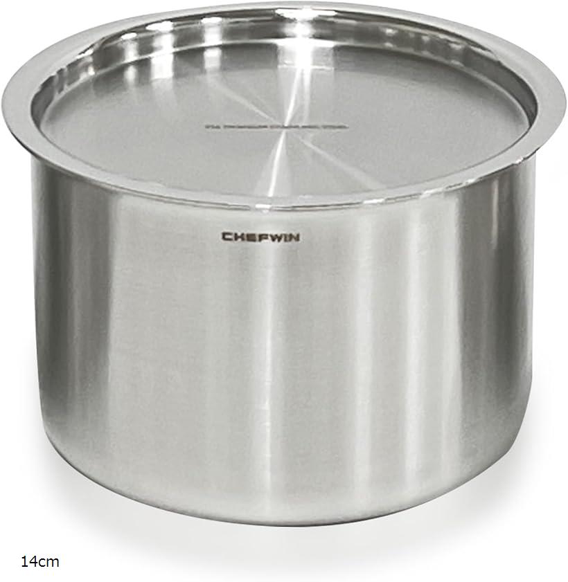 臭いや色移りとおさらば。一生モノで一生衛生的なステンレスキャニスター 保存容器 耐久性 耐熱性 劣化しない(シルバー, 14cm)