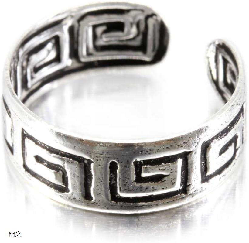 トゥーリング 足 指輪 シルバー 925 サイズ調整可 シンプル メンズ(シルバー)