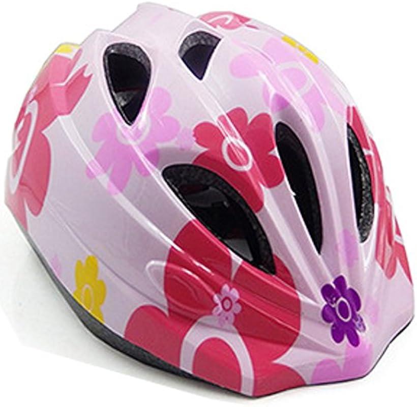 子供用 ヘルメット 自転車 キッズ 軽量 サイズ調整可能 男の子 女の子 サイクリング ピンクの花単品 Sサイズ( ピンクの花単品（Sサイズ）)