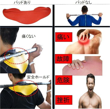 ST TS スクワットパッド重量挙げウエートリフティング肩保護グリッパーネック 3D バーベルパッド筋トレ首 胸サポート 3レッド((3)レッド)