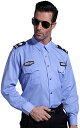 Madrugada 警察官 コ警官 ダンディポリス コスチューム メンズ S597 (Mサイズ, ブルー)