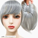 部分ウィッグ かつら ヘアピース ポイントウィッグ 白髪 グレイヘアー 女性 レディース 人工毛 ショート 前髪 ストレート 前髪ウィッグ O型つむじ トップピ...