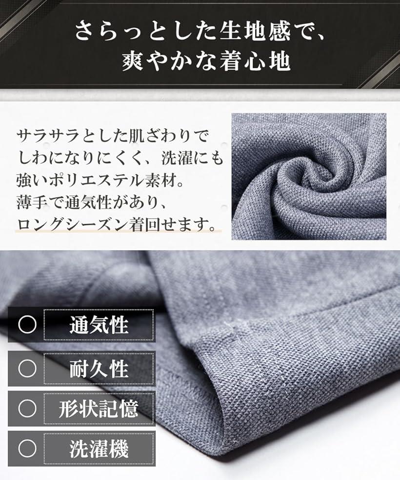 ポロシャツ メンズ 長袖 綿 ゴルフ 大きいサイズ ボタン ボタンダウン(ネイビー, 2XL)