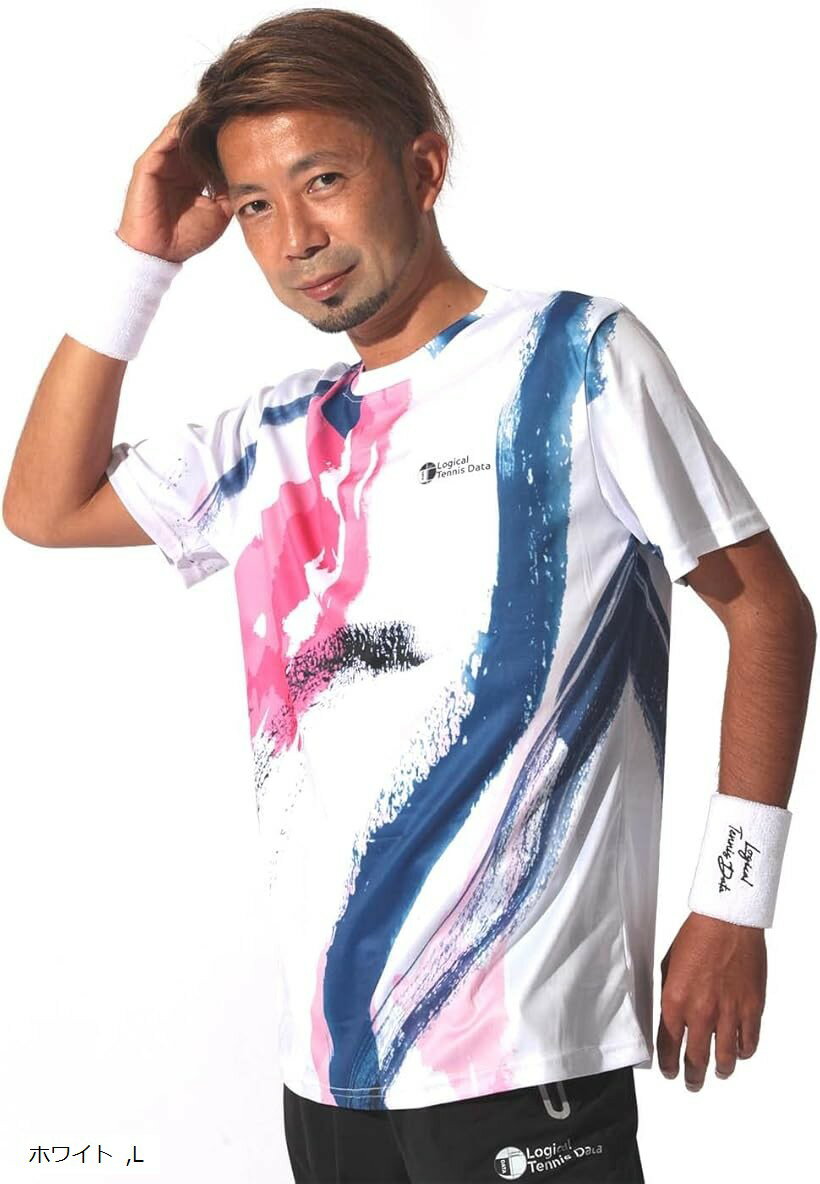 Tシャツ 半袖 メンズ レディース スポーツウエア ドライ 吸汗速乾 ストレッチ トレーニング ワンポイント インナー 男女兼用 (ホワイト, L)