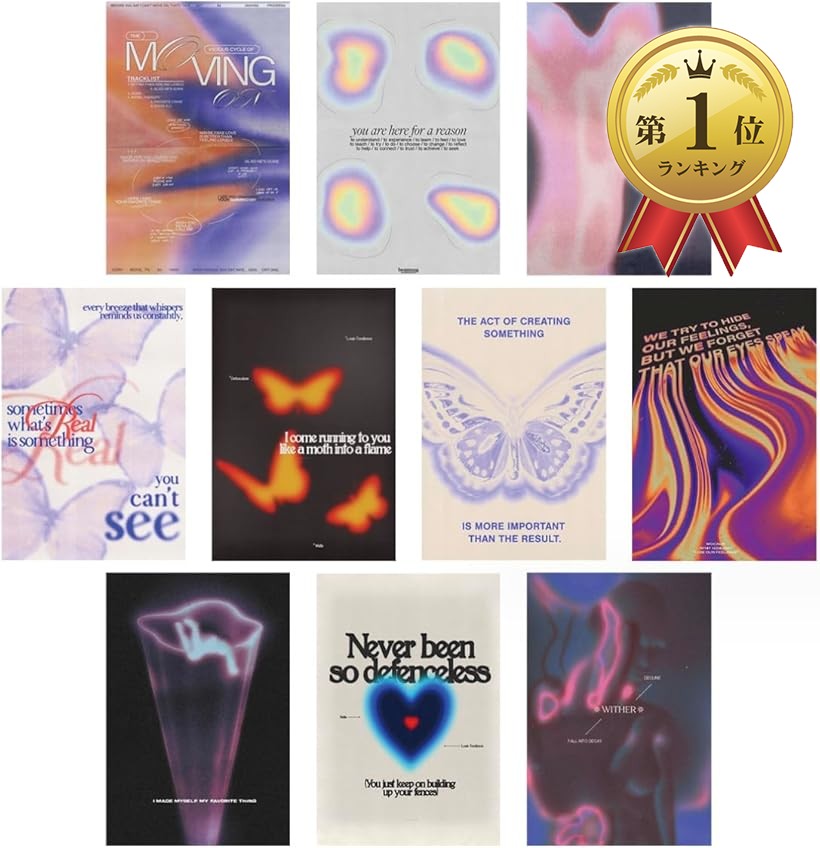 【楽天ランキング1位入賞】おしゃれで可愛い ポストカード 10枚セット はがきサイズ 北欧 韓国 海外 インテリア 雑貨 ミニポスター (エコー)