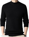 アスペルシオ お洒落 モックネック スリムセーター ビジネスカジュアル ベーシック プルオーバー メンズ あたたかい 長袖 トップス ハーフタートルネック 防寒...