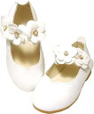 キッズ フォーマル 靴 女の子 子供靴 シューズ キッズ靴 結婚式 発表会 七五三 子ども靴 白 20.0( ホワイト, 20.0 cm)