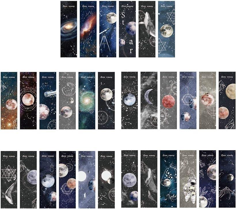 しおり おしゃれ 可愛い ブックマーク 綺麗 30枚セット 予備のしおり付き