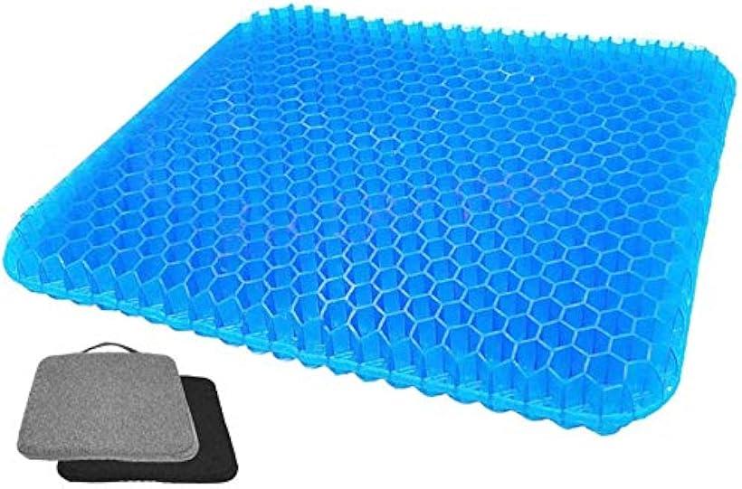 二重ゲルクッション 四季通用 無重力 体圧分散 暑さ対策 オフィス 椅子 車用 ハニカム構造 カバー ...