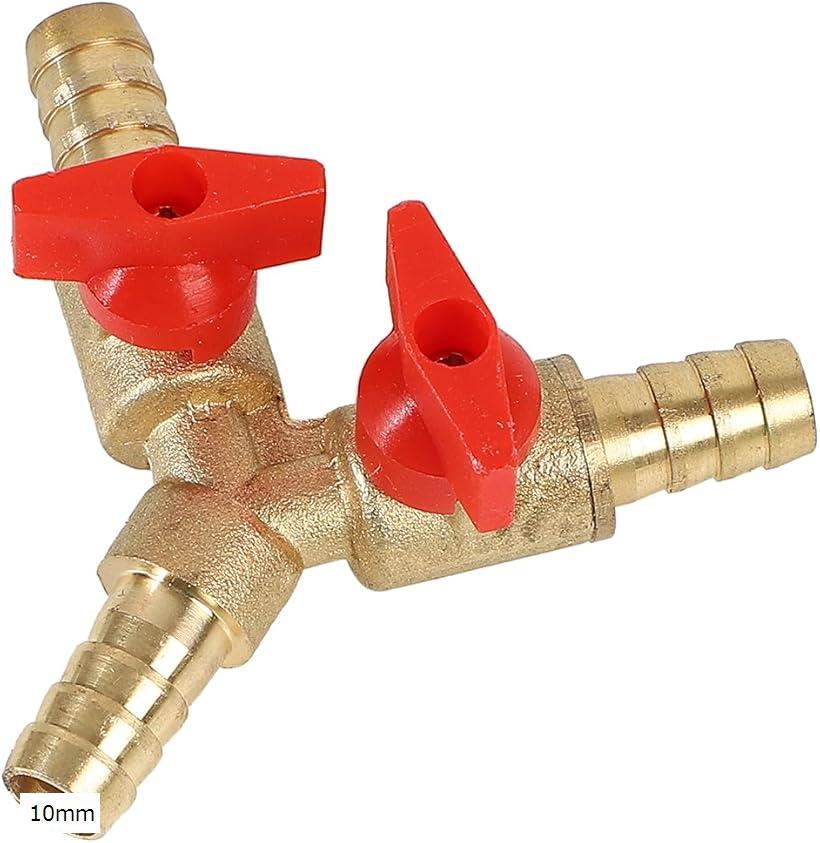 燃料ホースジョイント 継手 コネクター アタッチメント Y型3ウェイ 変換 金属 真鍮製(10mm)