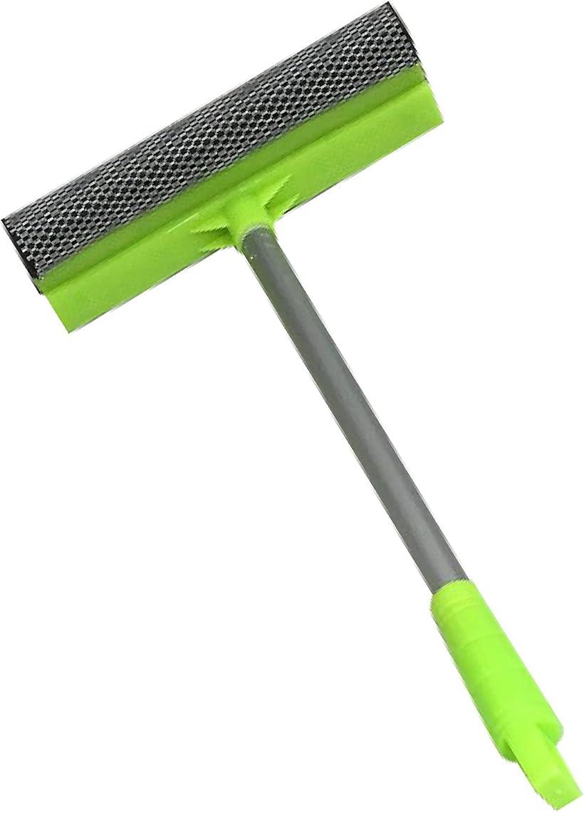 ガラスクリーナー 窓クリーナー ガラスワイパー スクイジー 両面 水切り ガラス掃除 (グリーン)