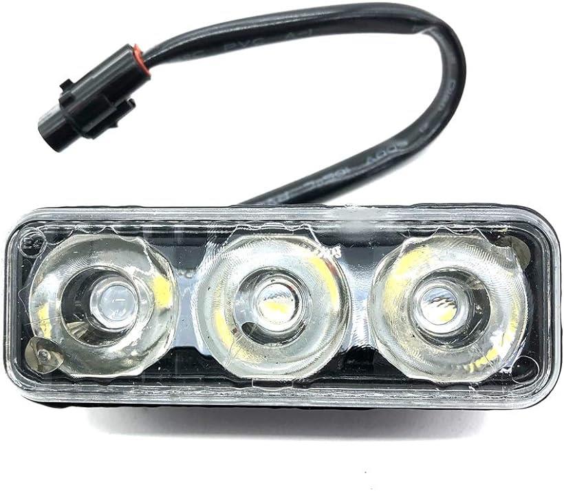 【楽天ランキング1位入賞】高輝度 12V 3連 LED デイライト フォグランプ 左右 セット 汎用品 ホワイト 白 大玉 超軽量 アルミ バイク オートバイ ATV バギー等