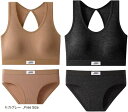 スポーツブラ 上下セット 下着 レディース ブラジャー ショーツセット 2枚 フリーサイズ セクシー 大人(モカグレー, Free Size)(4)