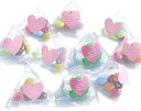 カラフル チョコレート 金平糖 プチギフト テトラパック ミックス 金平糖、チョコ 25個ずつ ハートシール