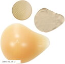 人工乳房 螺旋型 シリコンパッド 保護カバー ブラパット 3点セット 左胸 フックなし 乳がんパッド バスト補正(ベージュ, 300グラム (x 1))