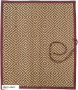 菱形柄 書道 竹製 筆巻き ポケットとフェルト付き 筆入れ 36cmx30cm(36cmx30cm)