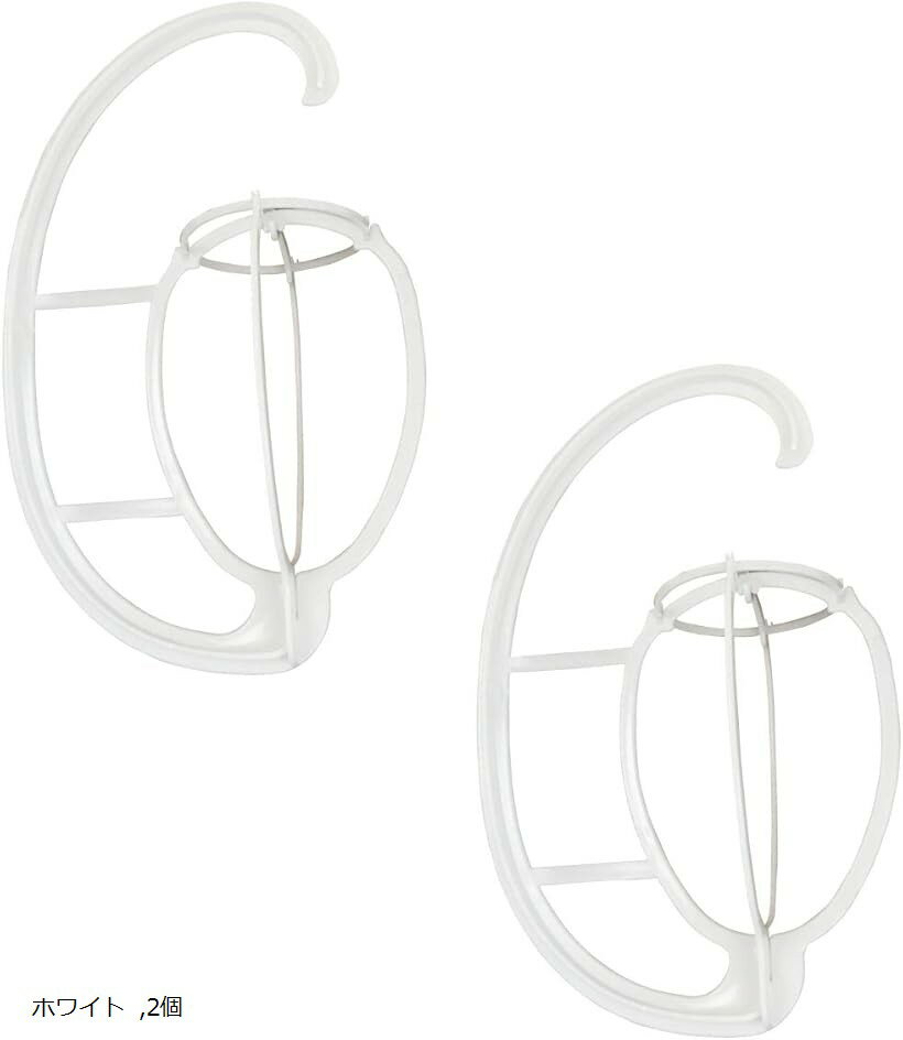 フック ウィッグスタンド 帽子かけ 保管 (ホワイト, 2個)