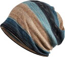 ニット帽 メンズ（1000円程度） KISSTYLE 帽子 メンズ レディース ニット帽 薄手 ふんわり コットン オールシーズン ボーダー