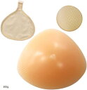 人工乳房 三角型 シリコンパッド 保護カバー ブラパット 3点セット フック付き 乳がんパッド バスト補正(ベージュ, 300g)