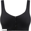 前開き 乳がん用ブラジャー 乳癌 パッド 全摘 手術後 人工乳房用(ブラック, XL)(4)