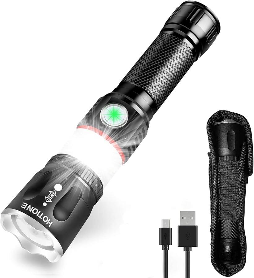 懐中電灯&ランタン2in1 led 充電式 ハンディライト usb充電式 高輝度 フラッシュライト 4モード ズーム機能 防水 防災 停電対策 アウトドア ケース付き通販格安セール情報 楽天 通販
