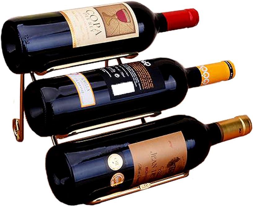 【10％OFFクーポン】Anberotta ワインラック ホルダー 3本収納 ワイン シャンパン ボトル 収納 ケース スタンド インテリア W33 (ゴールド)[2406SS]