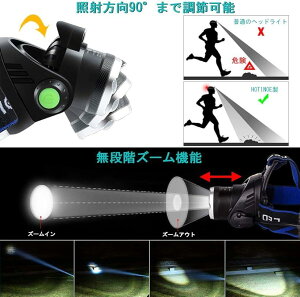 LED ヘッドライト 充電式 センサー ヘッドランプ 防水機能 3モード高輝度LED 単眼ライト 作業灯 登山 釣り ランニング 夜釣り キャンプ ヘルメットライト PSE認証 18650リチウムイオン電池 2本付属通販格安セール情報 楽天 通販