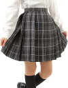 【全品P5倍★ワンダフルデー】 Eiza プリーツスカート チェック柄 丈48cm 膝上 スクールスカート 制服 女子高生 e244 (グレイ/ダークグレイ/ホワイト, M)