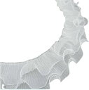 morytrade レース 生地 チュール 手芸 リボン レースリボン フリル 幅13cm 2ヤード(白)