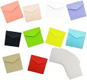comoza メッセージカード 20枚 つき カラー 封筒 10色 セット 手紙 便箋 レターセット (マルチカラー)