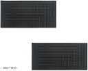 バーマット カウンター お洒落 グラス置き ウイスキー バーテンダー 黒 2枚セット 30cmx15cm(ブラック, 30cmx15cm)(3)