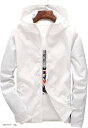 メンズ 長袖 ウインドブレーカー 登山 薄手(ホワイト, XL)(4)