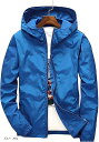 メンズ 長袖 ウインドブレーカー 登山 薄手(ブルー, 4XL)(4)