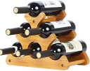 Anberotta 木製 ワインラック ワインホルダー 収納 ワイン シャンパン ボトル 収納 ウッド ケース スタンド インテリア W75 (ブラウン)