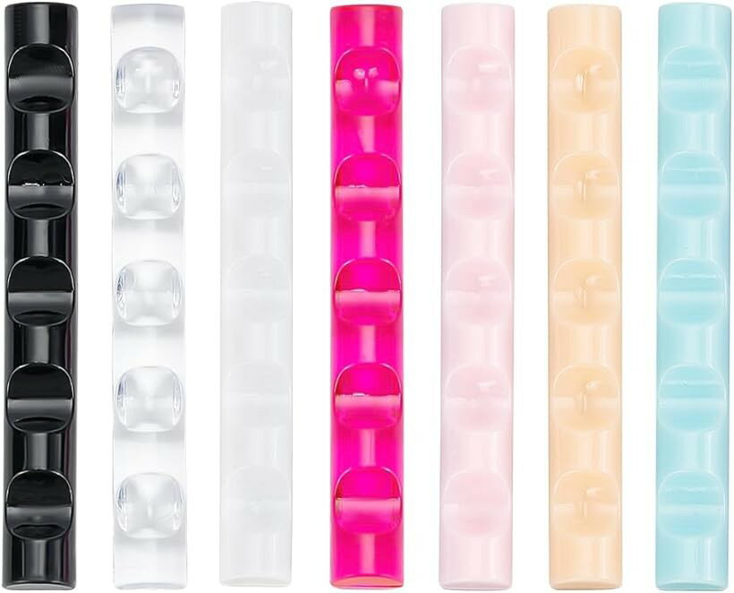 14個 ネイルブラシレスト アクリル製ブラシレスト 5グリッド マニキュアペンホルダー ネイルペンホルダ..