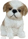 ガーデン オーナメント 犬 子犬 置物 飾り オブジェ フィギア シーズー