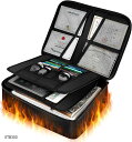 【楽天ランキング1位入賞】耐火バッグ 耐熱温度1200℃ 書類収納バッグ 防水耐火 パスワードロック 大容量 貴重品 収納ケース(STB300)